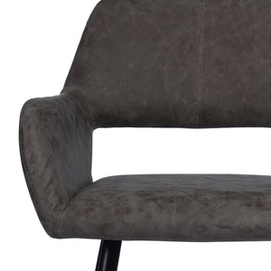 Upholstered Dinning Chair 1PC - VINTAGE BROWN