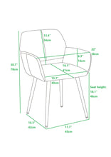 Load image into Gallery viewer, Velet Upholstered Side Dining Chair with Metal Leg(Yellow velet+Beech Wooden Printing Leg),KD backrest
