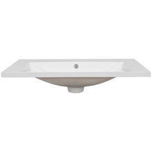 Load image into Gallery viewer, 30&quot; Single Bathroom Vanity Top with White Basin, 3-Faucet Holes, Ceramic
