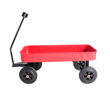Load image into Gallery viewer, Garden cart Reuniong  Railing,  solid Wheels, All Terrain Cargo Wagon with 280lbs Weight Capacity, Red
