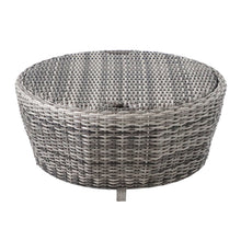 Load image into Gallery viewer, Round Wicker Storage Coffee Table
