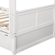 Load image into Gallery viewer, Full Over Full Bunk Bed with Twin Size Trundle, White
