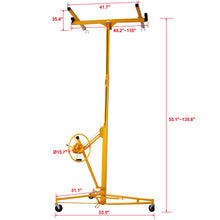 Load image into Gallery viewer, Drywall Lift Panel 11' Lift Drywall Panel Hoist Jack Lifter,yellow
