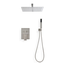 Load image into Gallery viewer, Ceiling Mounted Shower System Combo Set with Handheld and 10&quot;Shower head
