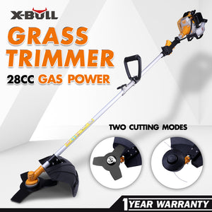 X-BULL Grass String Trimmer Gas Powered Straight Shaft Recon 28CC 2-Cycle Orange