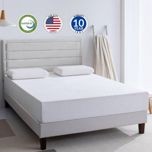 Memory Foam Twin Mattress, 10 inch Gel Memory Foam Mattress for a Cool Sleep, Bed in a Box, Green Tea Infused, CertiPUR-US Certified, Made in USA