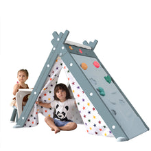 Load image into Gallery viewer, Kids Play Tent - 4 in 1 Teepee Tent with Stool and Climber, Foldable Playhouse Tent for Boys &amp; Girls
