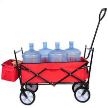Load image into Gallery viewer, Garden Shopping Beach Cart folding wagon（red）
