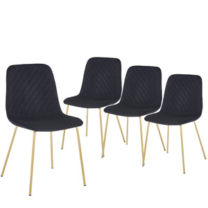 Dining chair  set of 4 PCS（BLACK），Modern style，New technology，Suitable for restaurants, cafes, taverns, offices, living rooms, reception rooms.Simple structure, easy installation.