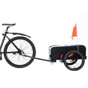 Bike Cargo Trailer, Bike Luggage Wagon Trailer with Removable Water Resistant Cover, Folding Frame Quick Release 16’’ Wheels