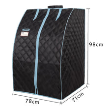 Load image into Gallery viewer, Half Body Black Infrared Sauna Tent for Spa Detox at Home Foldable Tent Easy to Install with FCC Certification
