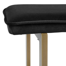 Load image into Gallery viewer, Upholstered Velvet Bench 44.5&quot; W x 15&quot; D x 18.5&quot; H,Golden Powder Coating Legs Set of 1

