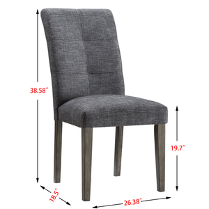 Side Chair Dining Chairs for Dining Room Dark Grey (Set of 2)