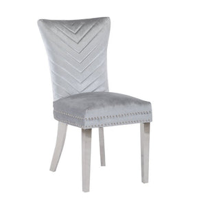 Eva chair with stainless steel legs Silver