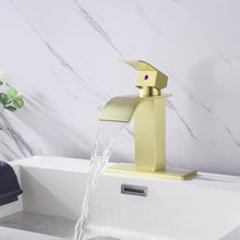Load image into Gallery viewer, Waterfall Spout Bathroom Faucet,Single Handle Bathroom Vanity Sink Faucet
