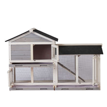 Load image into Gallery viewer, Chicken House, 58&quot; Waterproof Wooden Animal Hutch, Indoor Outdoor Chicken Coop Rabbit Hutch Kit w/Roof, Garden Backyard Rabbit Cage/Guinea Pig House/Hen House, Animal Hutch for Small Pet
