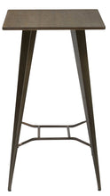 Load image into Gallery viewer, Industrial Antique Distressed Bronze Rustic Metal Dining Pub Bar Table Wood Top
