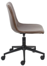Load image into Gallery viewer, Yafa Mid Back Fuax Leather Task Chair, Brown Office Chair
