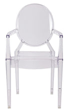 Load image into Gallery viewer, Transparent Crystal Accent Dining arms Chair Clear (set of two)
