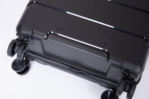 Hardshell Suitcase Spinner Wheels PP Luggage Sets Lightweight Suitcase with TSA Lock(lony 28”),3-Piece Set (20/24/28) ,Midnight Black