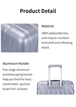 Load image into Gallery viewer, Pure PC 16&quot; Hard Case Luggage Computer Case With Universal Silent Aircraft Wheels Silver

