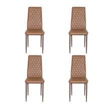 Load image into Gallery viewer, Retro style dining chair hotel dining chair conference chair outdoor activity chair pu leather high elastic fireproof sponge dining chair eight-piece set
