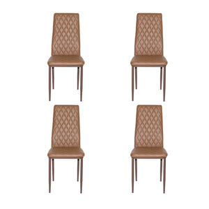 Retro style dining chair hotel dining chair conference chair outdoor activity chair pu leather high elastic fireproof sponge dining chair eight-piece set