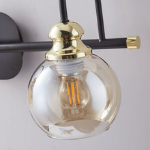 Load image into Gallery viewer, Vanity lamp bathroom lamp mirror lighting matte black brushed gold glass lampshade wall lamp wall lamp lamp 3 lamps（Without bulb）
