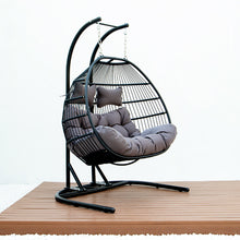 Load image into Gallery viewer, FOLDING DOUBLE SWING CHAIR w/CUSHION
