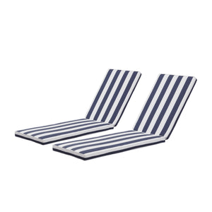 2PCS Set Outdoor Lounge Chair Cushion Replacement Patio Funiture Seat Cushion Chaise Lounge Cushion