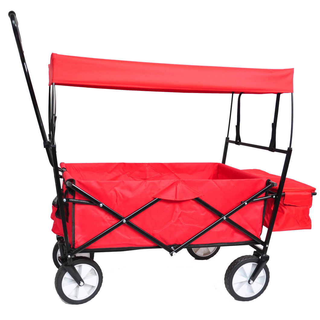 Garden Shopping Beach Cart folding wagon（red）