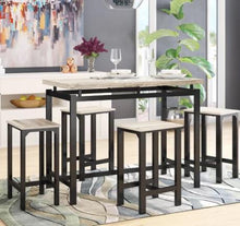 Load image into Gallery viewer, U_STYLE Dining Table with 4 Chairs,5 Piece Dining Set with Counter and Pub Height
