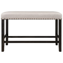Load image into Gallery viewer, TOPMAX Rustic Wooden Upholstered Dining Bench for Small Places, Espresso+ Beige
