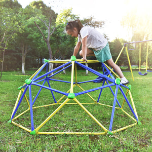 Kids Climbing Dome Jungle Gym - 6 ft Geometric Playground Dome Climber Play Center with Rust & UV Resistant Steel, Supporting 800 LBS