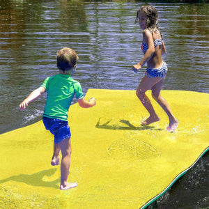 12 x 6 FT Floating Water Mat Foam Pad Lake Floats Lily Pad, 3-Layer XPE Water Pad with Storage Straps for Adults Outdoor Water Activities