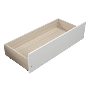 Twin Platform Storage Bed Wood Bed Frame with Two Drawers and Headboard, White （Previous SKU: SF000062KAA）