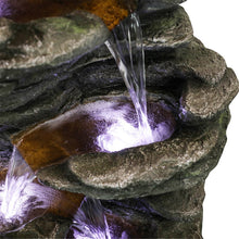 Load image into Gallery viewer, 40 Inch Cascading Waterfall With LED Lights Soothing Tranquility For Home Garden
