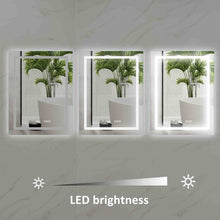 Load image into Gallery viewer, LED Bathroom Vanity Mirror, 36 x 28 inch, Anti Fog, Night Light, Time,Temperature,Dimmable,Color Temper 3000K-6400K,90+ CRI,Vertical Wall Mounted Only
