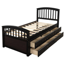 Load image into Gallery viewer, Orisfur. Twin Size Platform Storage Bed Solid Wood Bed with 6 Drawers
