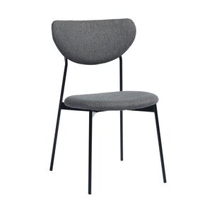Modern Metal Dining Chair  Set Of 2 - Grey