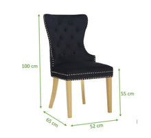Load image into Gallery viewer, Simba Chair with Gold Legs Black
