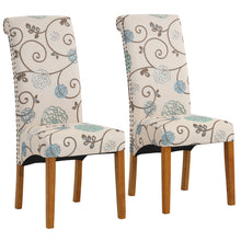 Load image into Gallery viewer, Bionic Beige Pattern Dining Chair with Nail Head Trim, Set of 2
