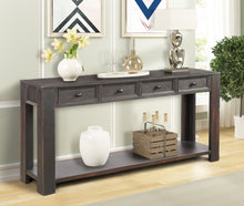 Load image into Gallery viewer, TREXM Console Table for Entryway Hallway Sofa Table with Storage Drawers and Bottom Shelf (Black)
