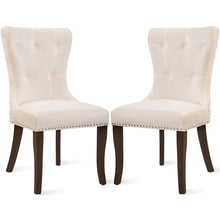 Load image into Gallery viewer, TOPMAX Dining Chair Tufted Armless Chair Upholstered Accent Chair, Set of 4 (Cream)
