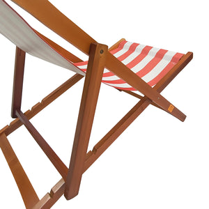Outdoor/ beach /swimming pool /populus wood sling chair  Orange Stripe （color:Orange ）