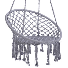 Load image into Gallery viewer, Hammock Chair Macrame Swing Max 330 Lbs Hanging Cotton Rope Hammock Swing Chair for Indoor and Outdoor
