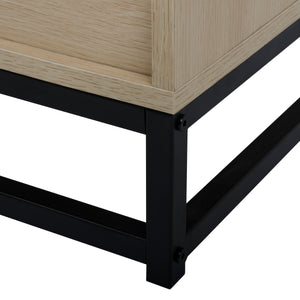 Allen 2 Drawer side table，Display Rack for Bedroom and Living Room，Nightstand Side Table Bedroom Storage Drawer Bedside End Table