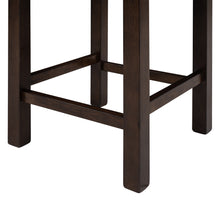 Load image into Gallery viewer, TOPMAX 4-Piece Counter Height Table Set with Socket and Leather Padded Stools, Espresso
