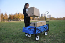 Load image into Gallery viewer, Garden Shopping Beach Cart folding wagon (Blue)
