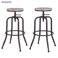 Load image into Gallery viewer, Walker Industrial Counter Bar Stools, Vintage Brown (Set of 2), Height adjustable
